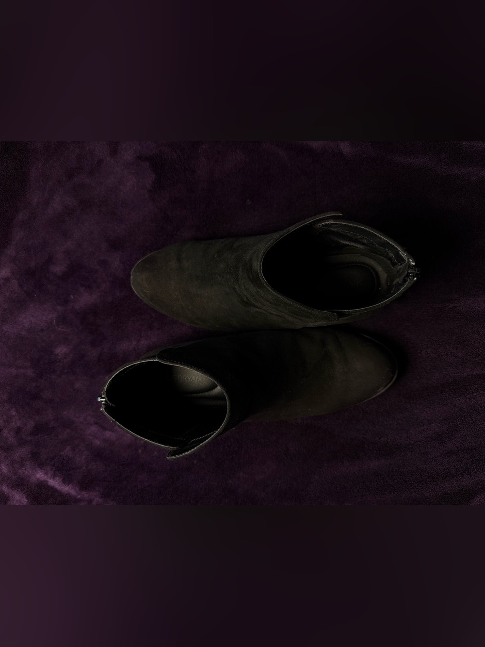 Lane Bryant Black Faux Suede Ankle Booties Size 10W Wide Width